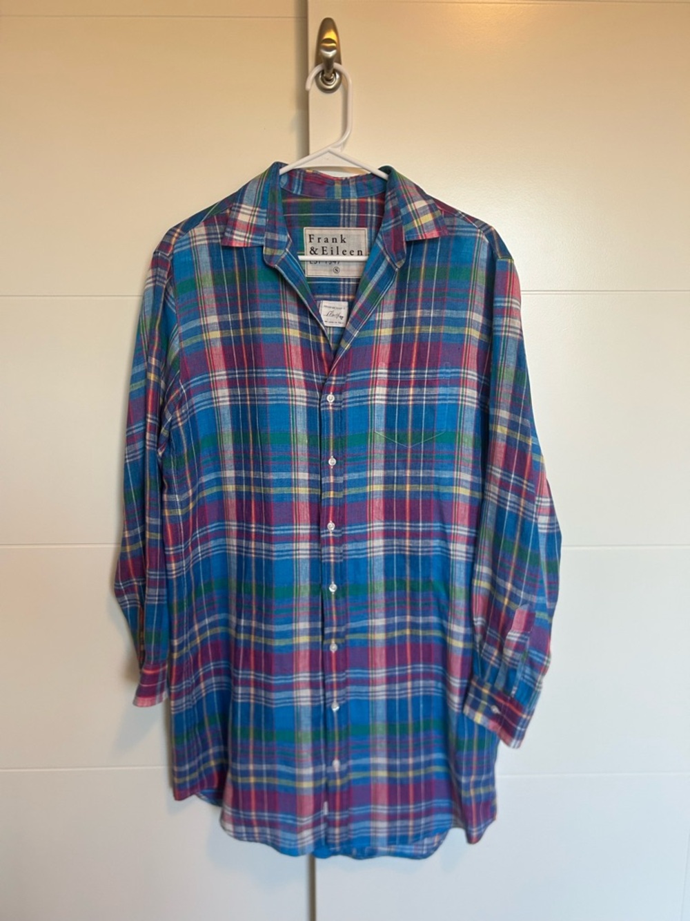 Frank & Eileen Plaid Long-Sleeve Button Down Mary Dress